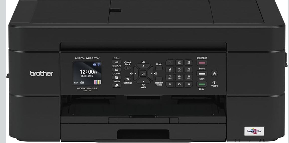 Brother Wireless All-in-One Inkjet Printer, MFC-J491DW