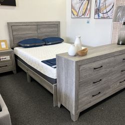 Grey Queen 4 Piece Bedroom Set 