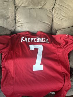 S f 49 ers   Kapernick  number 7 red Nike large size official nfl