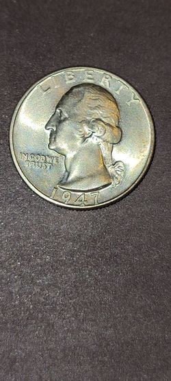 1947 Washington Silver Quarter 90% Silver Vintage Coin