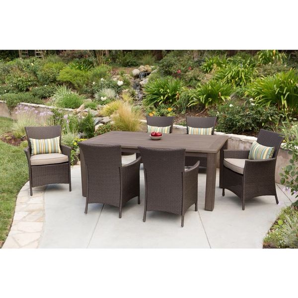 Hampton Bay Tacana 7 Piece Wicker Outdoor Dining Set With Beige Hampton Bay Tacana 7 Piece Wicker Outdoor Dining Set With Beige Cushions New For In Brea Ca Offerup