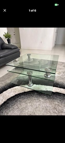 Adjustable Glass Coffee Table