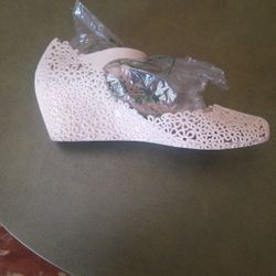 Suredele Wedge Lace Plastic Jelly Shoes Size 6.5