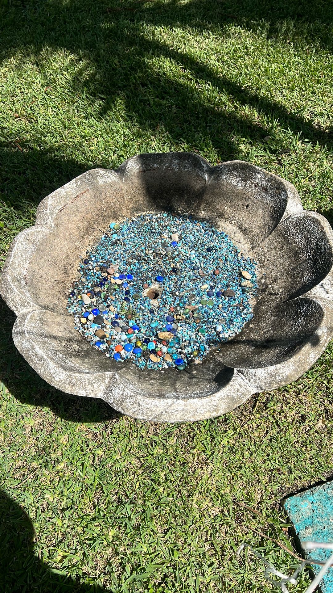 CONCRETE BIRD BATH.