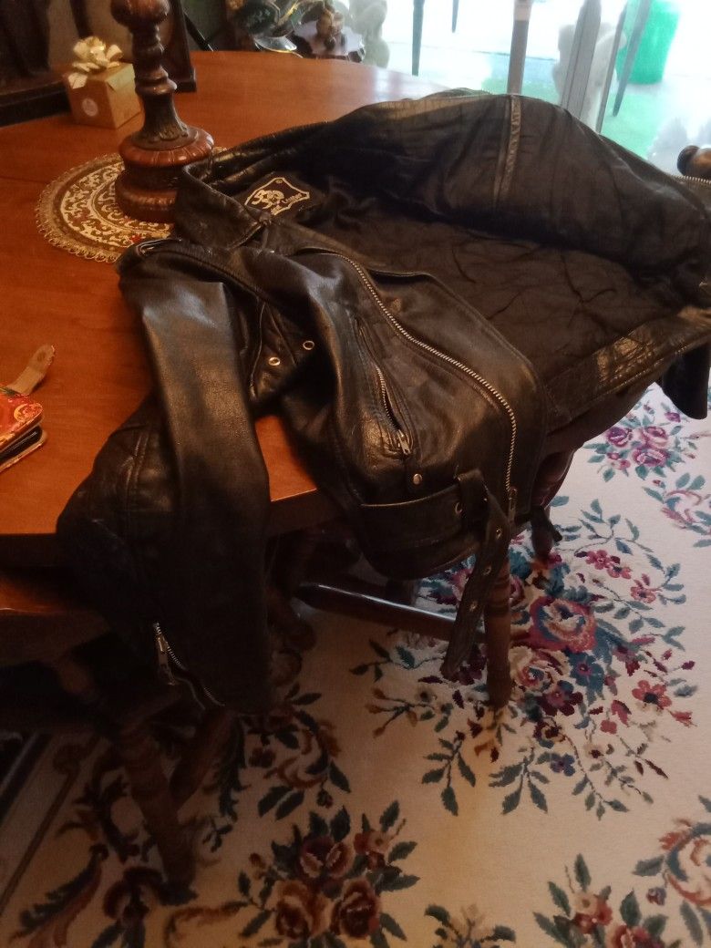 Black Leather Biker Jacket
