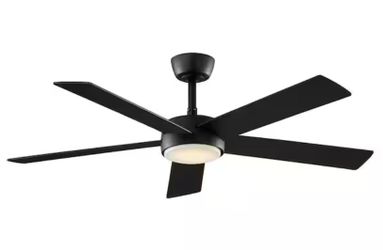 Bruening 52 in. Black Indoor Ceiling Fan