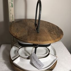 Serving caddy - Charcuterie, Wine & Cheese Tray Or Appetizers