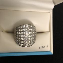 Silver Plated Women’s Ring  Size  7-8