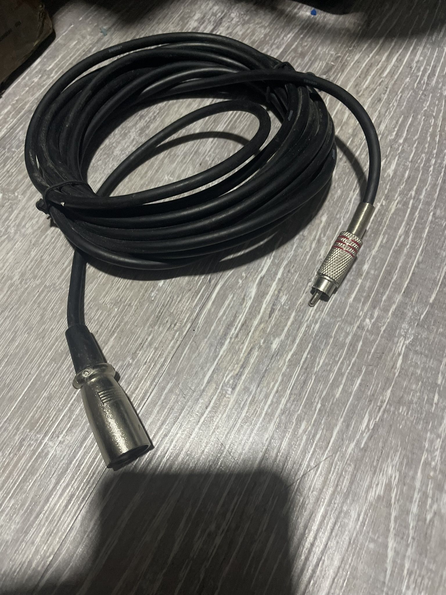 Audio cord rca to xLR male 3 pin