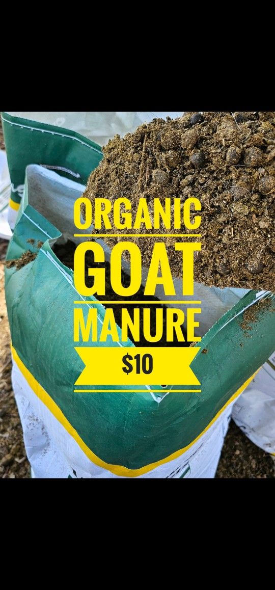 Organic GOAT Manure In 50lb Feed Bags