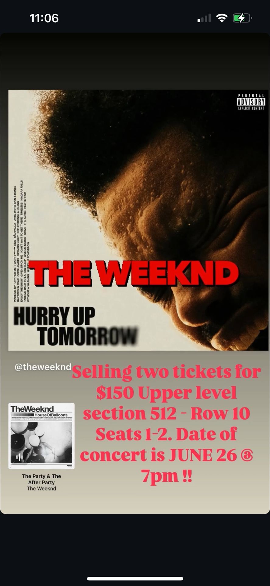 Selling Tickets The Weeknd (2)