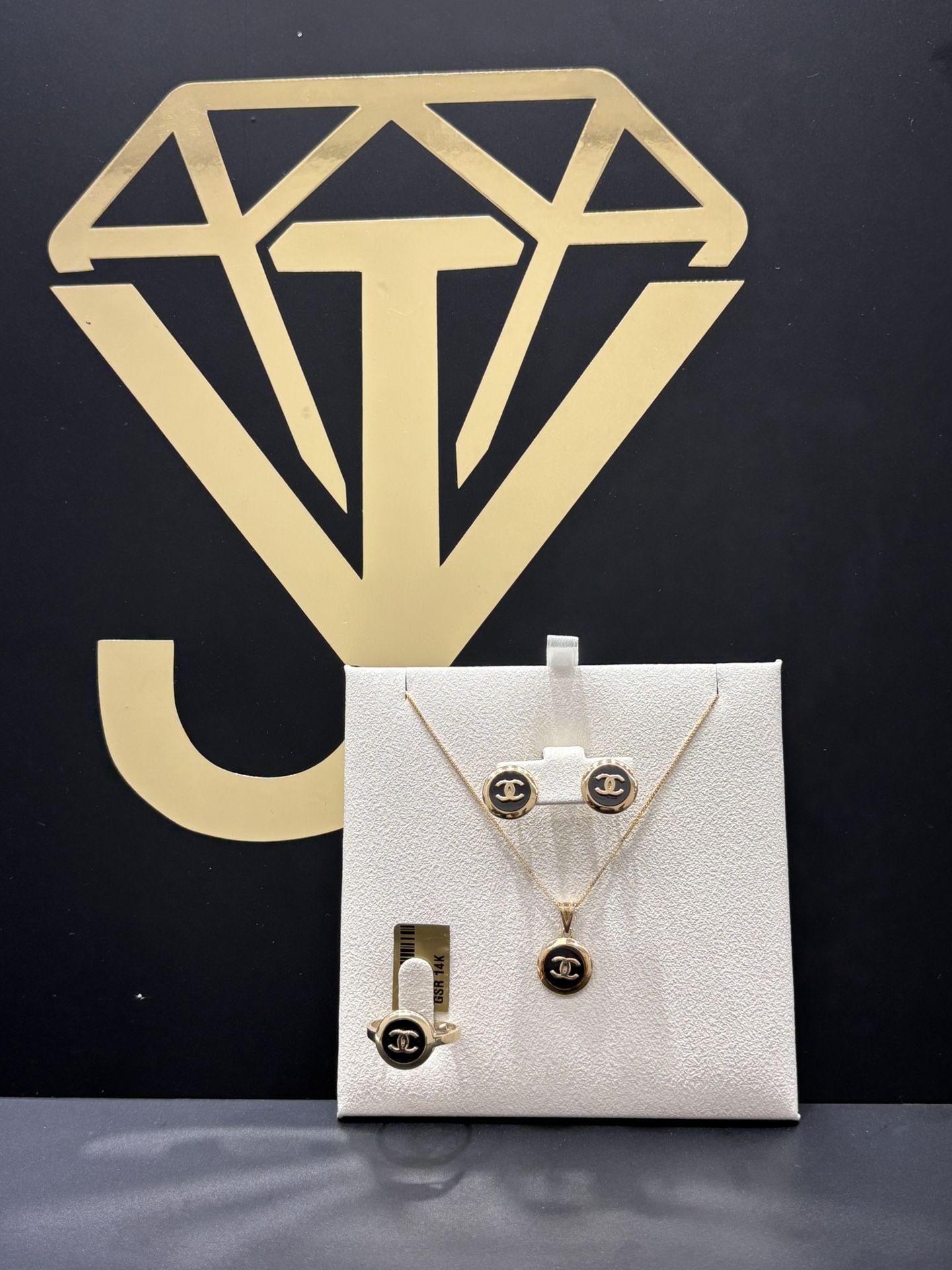 14k CC with black stone set,All Products : American Fashion Style Bags On Sale
