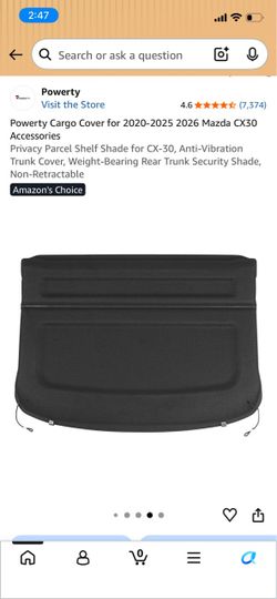 Cargo cover Mazda -CX-30