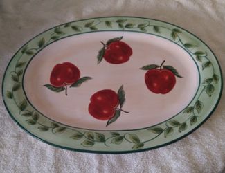 Serving Platter, Butter Dish, Creamer, Sugar Bowl, Salt And Pepper Shaker.