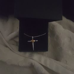 Kay Jewelers Yellow Stone Cross Necklace 
