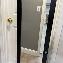 Black Framed  Mirrored Jewelry Box