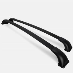 New Fits 14-19 Toyota Highlander Aluminum Roof Rack Rail Luggage Carrier Black Cross Bars