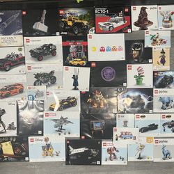Lot of Lego Instruction Books: Marvel, Batman, Technic, Harry Potter, Disney, Ghostbusters, and More
