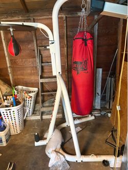 Punching bags and stand