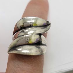 James Avery Leaf Wrap Band Ring Size 6 Sterling Silver