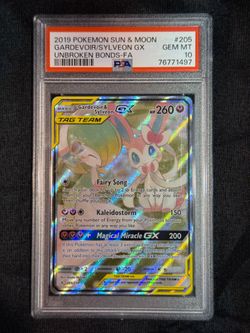 Gardevoir & Sylveon GX 205 Sun & Moon Unbroken Bonds  PSA 10 Gem Mint