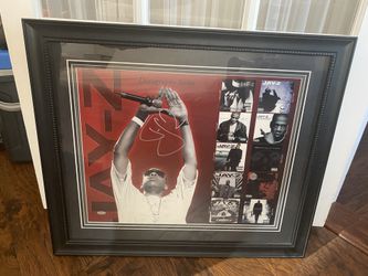 Jay-Z Autograph framed
