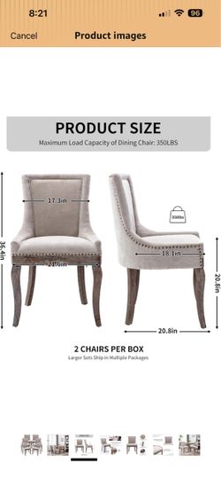 New! Set of 6 dining chairs