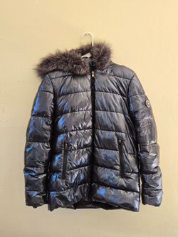 White Mark Puffer Coat