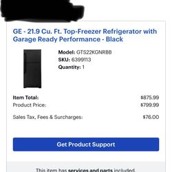 GE 30in Black fridge