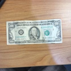 1985 $100 United States Of America B34 