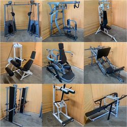 Tons Of Commercial Gym Equipment- Squat Rack, Leg Press, Weight Bench, Functional Trainer, Crossover, Hammer Strength, Cybex