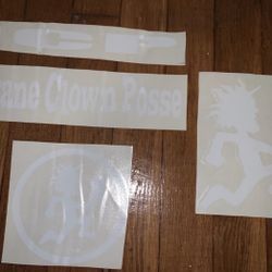 Icp insane clown posse decals stickers white hatchet psychopath records shaggy 2