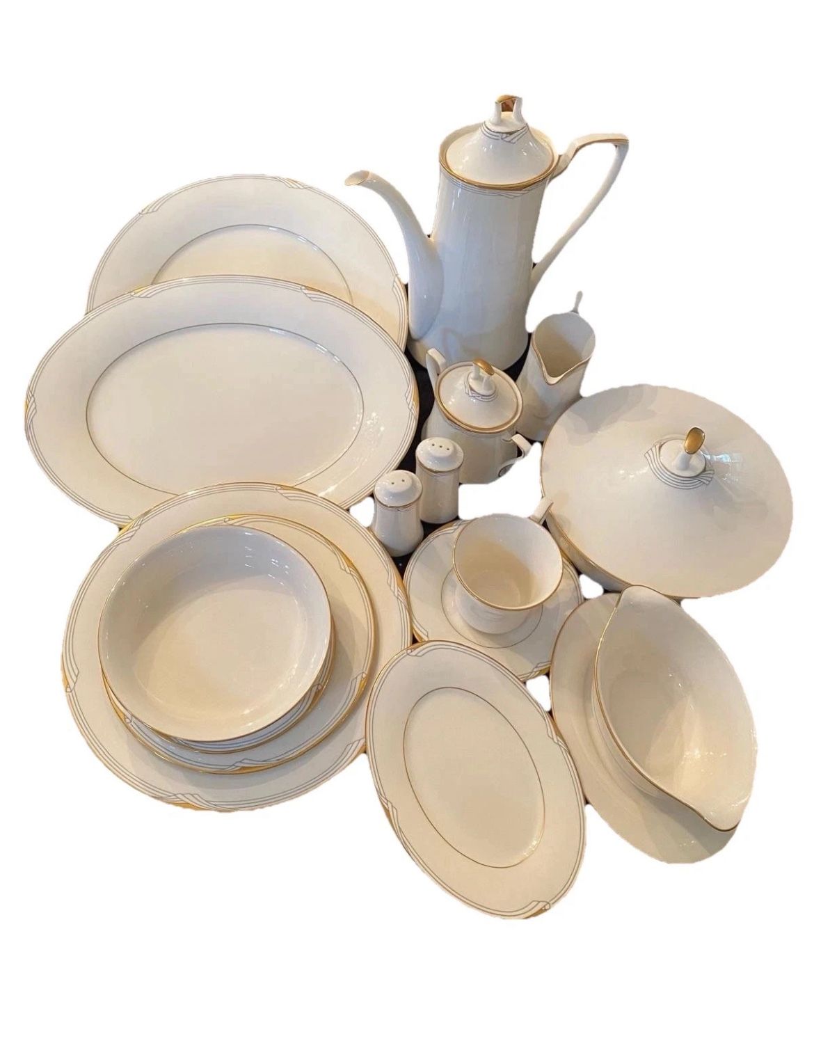NORITAKE Golden Cove 7719 Service For 10, 70 Pieces, Fine China, Made in Japan