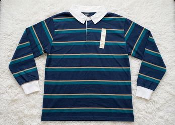 Uni-sex  stripe long sleeve shirt