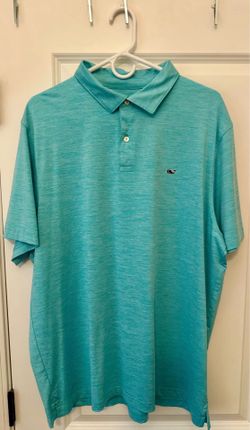 New Vineyard Vines Light Blue Performance Polo XL