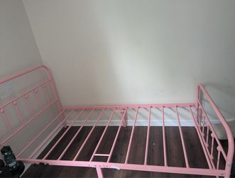 Pink  twin metal bed frame