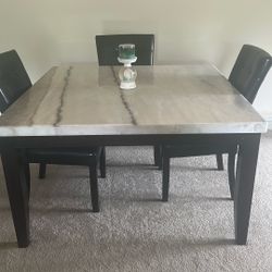 White Marble Top Table