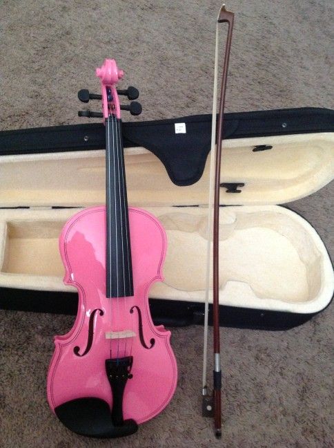 Brand New Solid Maple Violin With A Powder Pink Finish