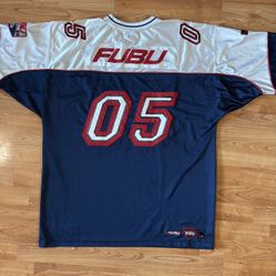 Vintage Y2K FUBU Jersey with red & white number 05 on navy blue mesh Size XL #y2k #jersey