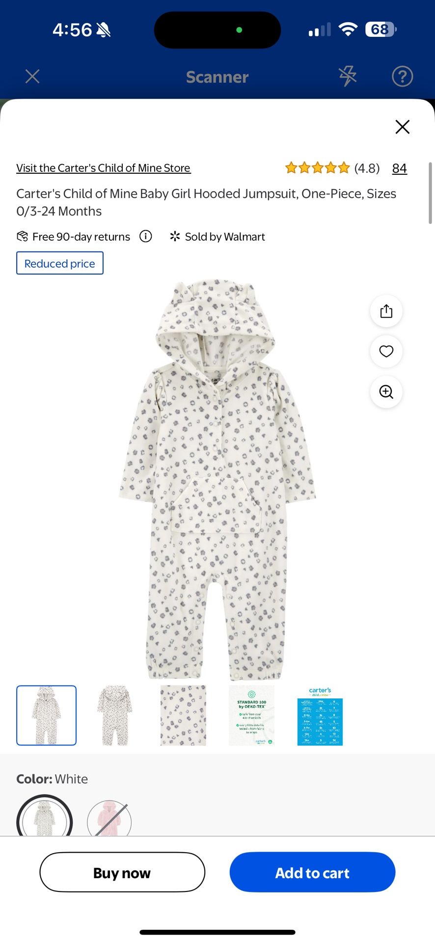 New Baby Girl Size 12 Months Onesie Fleece