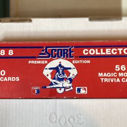 1988 Score Baseball Complete Factory Set 660 Cards 1st Year