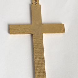 GOLD TONE CROSS PENDANT ⭐️⭐️⭐️⭐️⭐️VINTAGE TO FASHION 