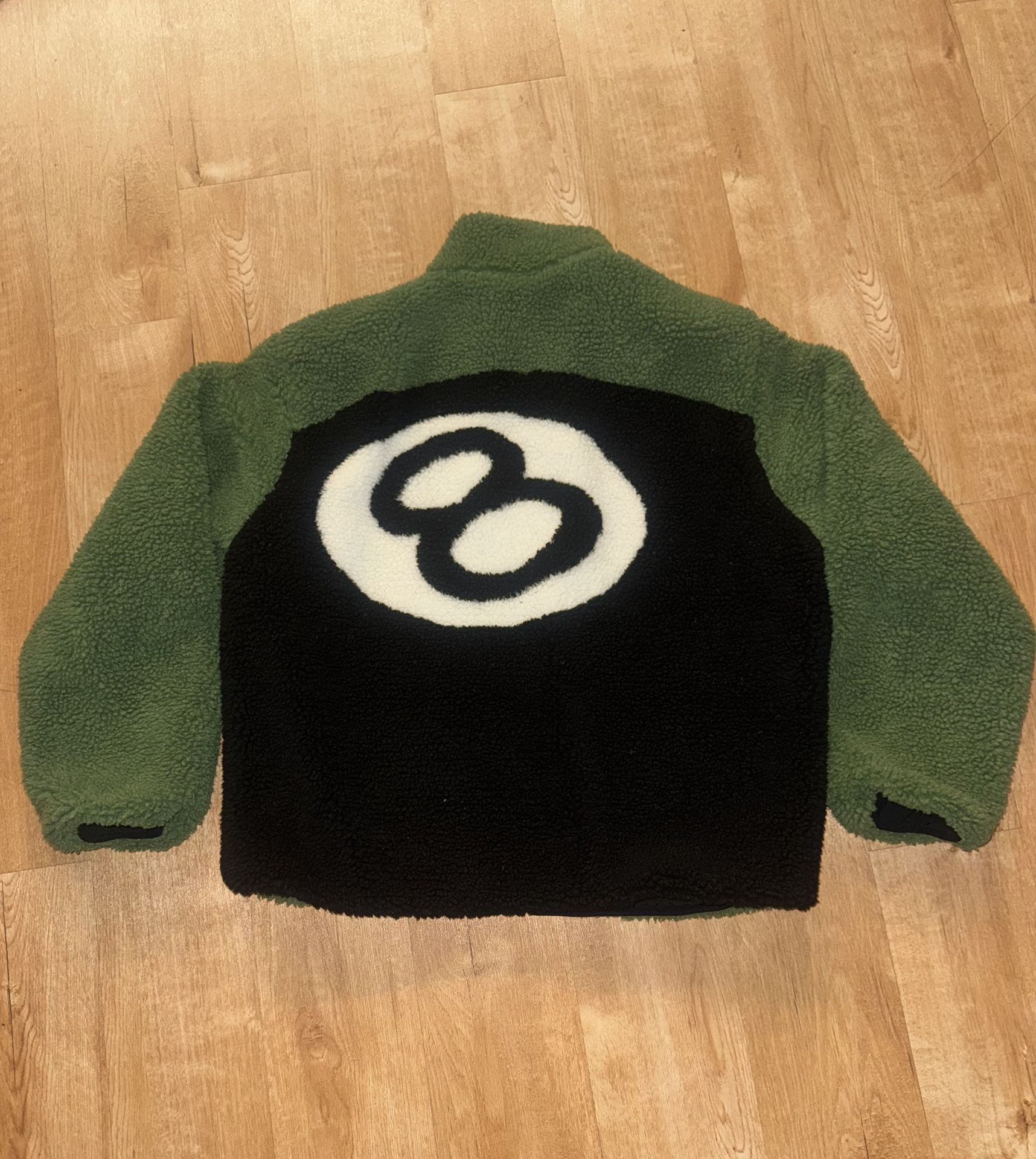 Stussy Sherpa reversible jacket eight ball M