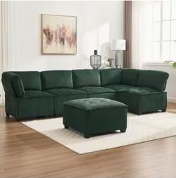 Sectional Sofa Large Color Green NEW IN The BOX 