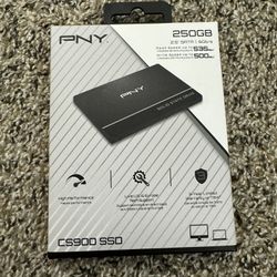 Brand New In Factory  Sealed Box PNY SSD 250GB Solid State Drive