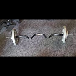 Standard curl bar with 72 lbs of weight (BRAND NEW)