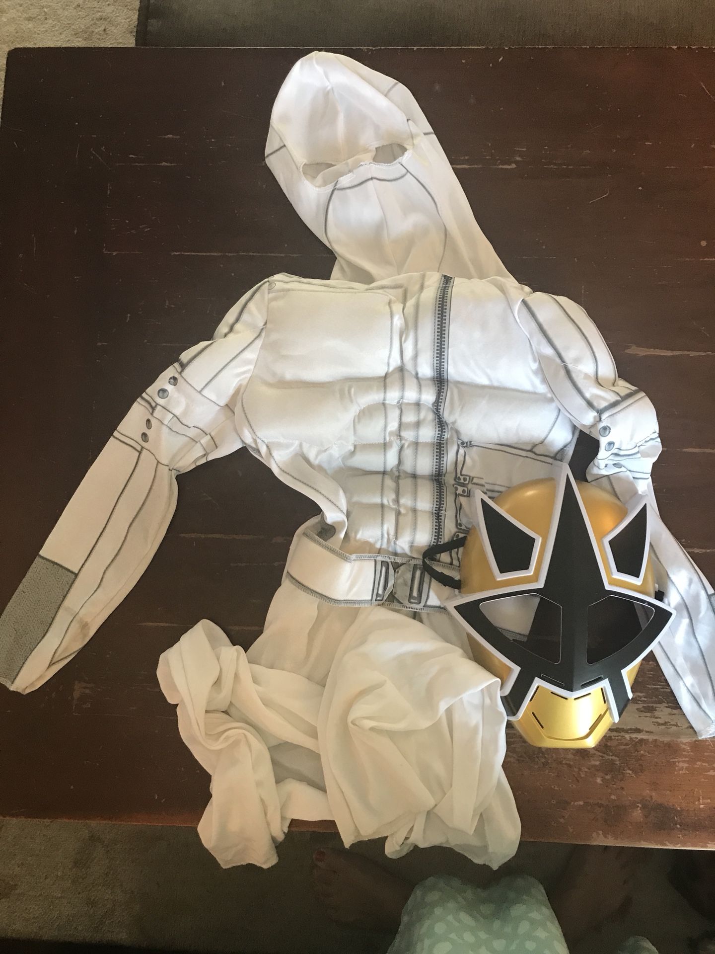 White and Gold Power Ranger Costume