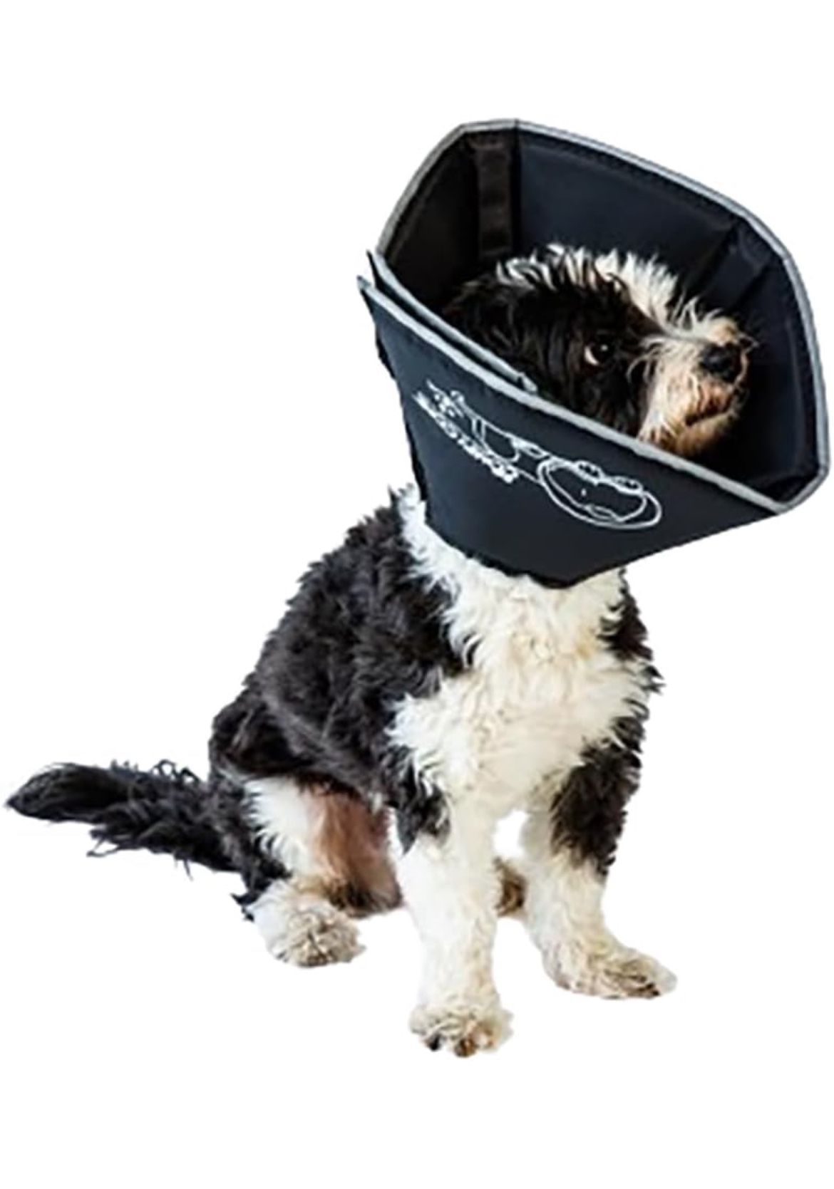 Brand New Black X-Large Comfy Cone Pet Cone for Dogs, Cats, Black - Comfortable Soft Dog Cone Collar Recovery Collar