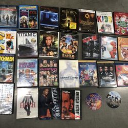 Lots of 25 Used ASSORTED DVD Movies