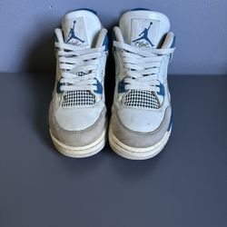 Blue Military Jordan 4’s Size 7